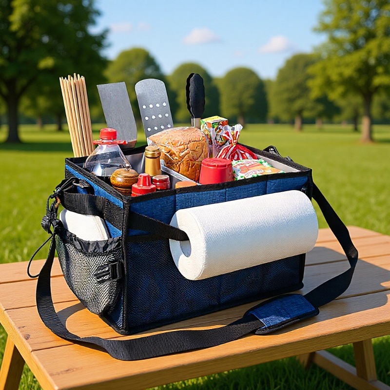 Waterproof Folding Bbq Tool Storage Bag Outdoor Camping Storage Box Multifunctional Bbq Food Picnic Bag