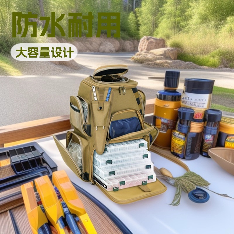 Bsci Factory Large Capacity Fishing Gear Bag Outdoor Multi-Functional Storage Fishing Bag