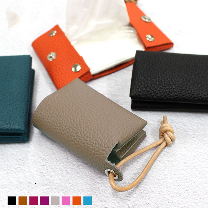 Japanese-Style Portable Mini Tissue Box Fashion Soft Case Car Key Protective Cover Student Alcohol Disinfectant Wipes Box