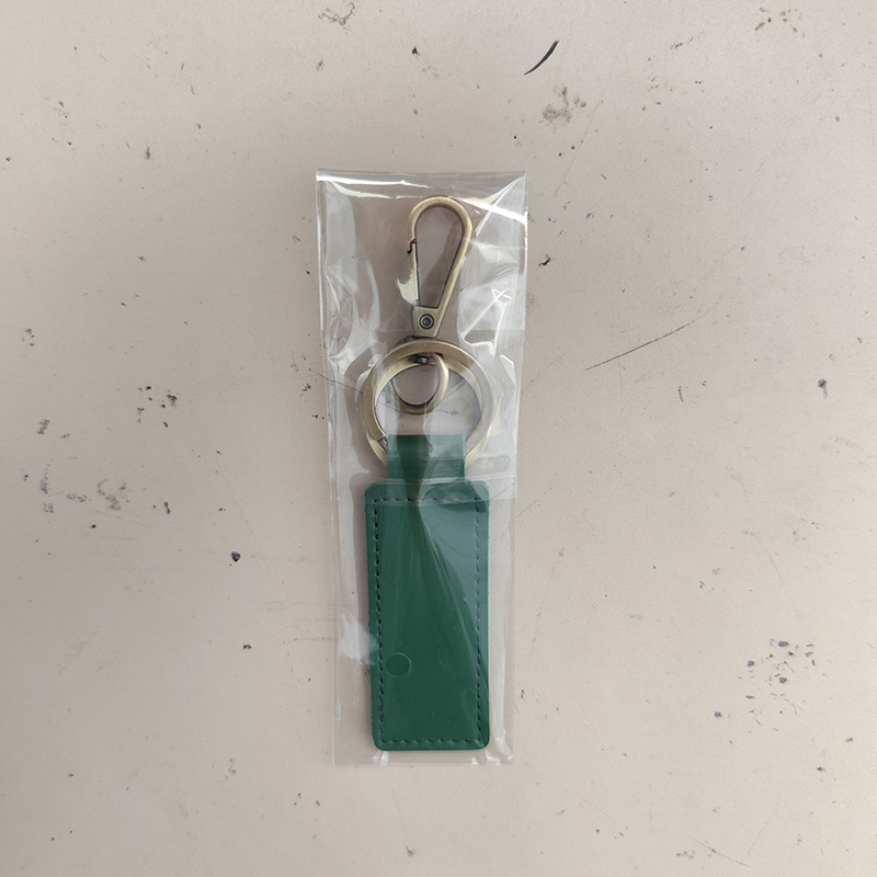 Pu Leather Keychain Personalized Laser Keychain Portable Long Car Keychain Gift Manufacturer Ready Stock