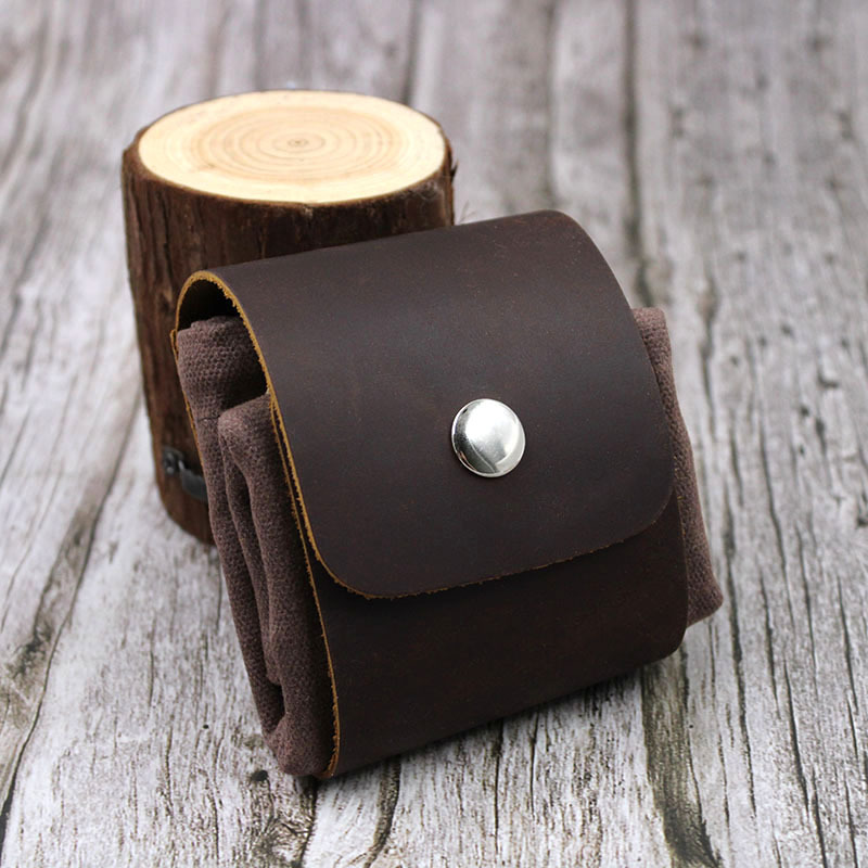 Ready-Made Portable Multi-Purpose Jungle Fruit Picking Bag with Wax Canvas Genuine Leather Foldable Outdoor Orchard Picking
