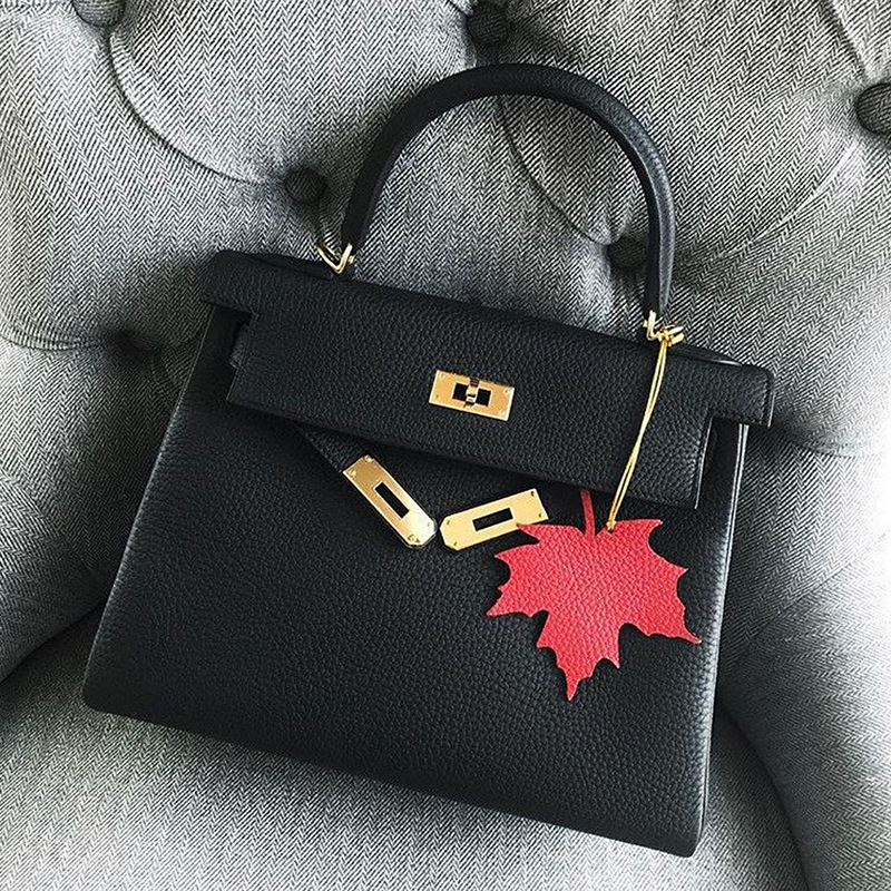Autumn Maple Leaf Bag Pendant Pu Leather Leaf Bookmark Car Accessories Pendant Keychain Accessories Creative Coaster