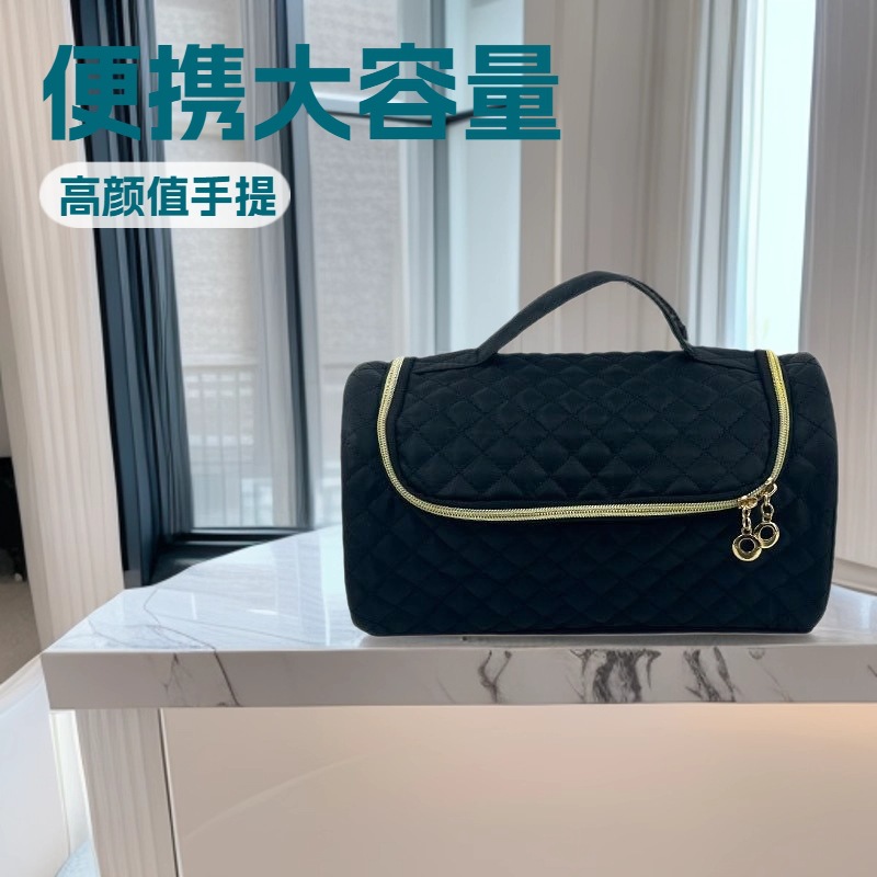 Portable Large-Capacity Cosmetic Bag Internet Celebrity Ins High-Looking Handbag Travel Portable Storage Bag Makeup Artist Bag