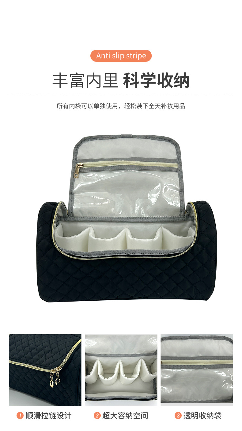 Portable Large-Capacity Cosmetic Bag Internet Celebrity Ins High-Looking Handbag Travel Portable Storage Bag Makeup Artist Bag