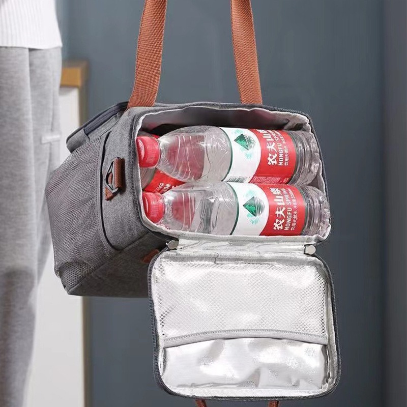 Insulated Bag, Aluminum Foil Thickeneded Lunch Box, Handbag, Insulated Bag, Lunch Bag, Office Worker Carrying Rice, Large Capacity to Keep Cold and Fresh