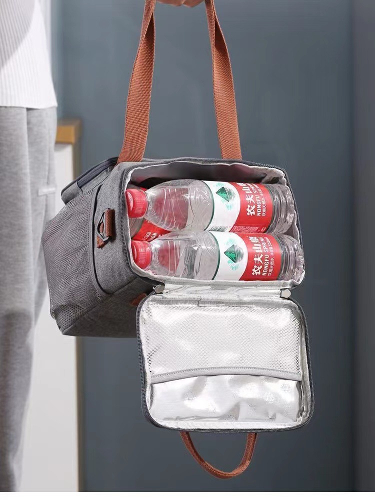 Insulated Bag, Aluminum Foil Thickeneded Lunch Box, Handbag, Insulated Bag, Lunch Bag, Office Worker Carrying Rice, Large Capacity to Keep Cold and Fresh