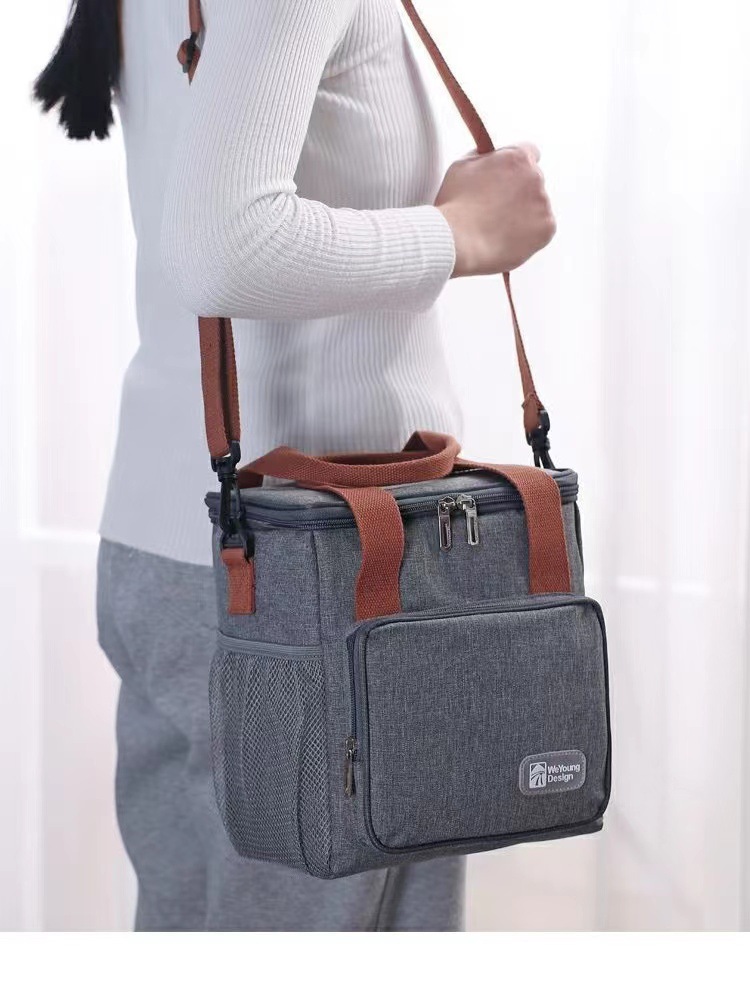 Insulated Bag, Aluminum Foil Thickeneded Lunch Box, Handbag, Insulated Bag, Lunch Bag, Office Worker Carrying Rice, Large Capacity to Keep Cold and Fresh