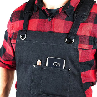 Cross-Border Hot-Selling Tool Apron Canvas Waxed Thickened Anti-Fouling Waterproof Kitchen Apron Adjustable Tool Apron