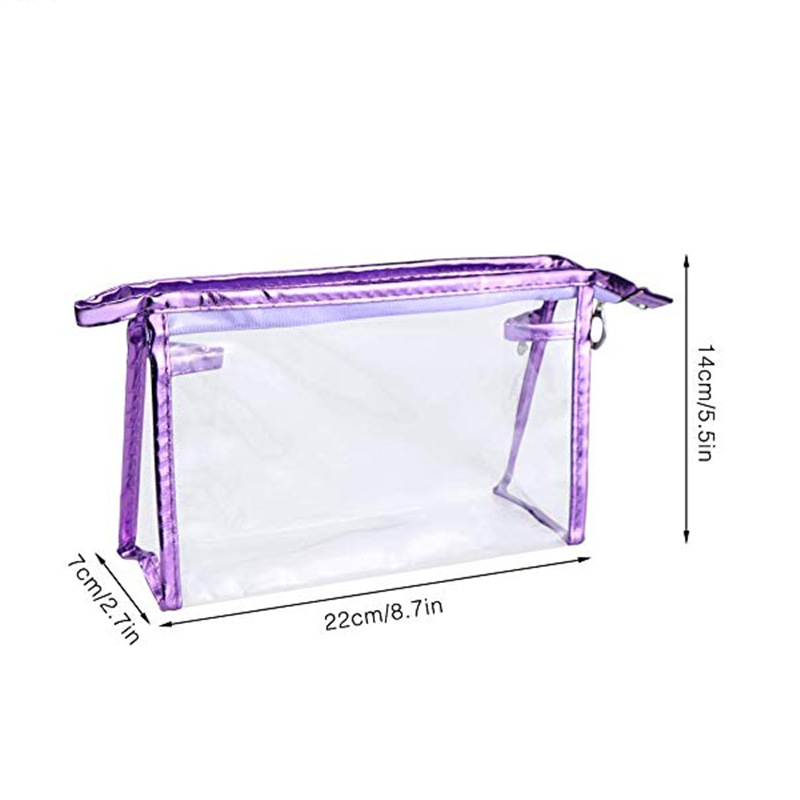 Transparent Pvc Cosmetic Bag, Travel Portable Large-Capacity Cosmetic Bag, New Edge-Wrapped Toiletry Bag, Miscellaneous Bag