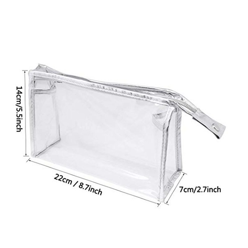 Transparent Pvc Cosmetic Bag, Travel Portable Large-Capacity Cosmetic Bag, New Edge-Wrapped Toiletry Bag, Miscellaneous Bag