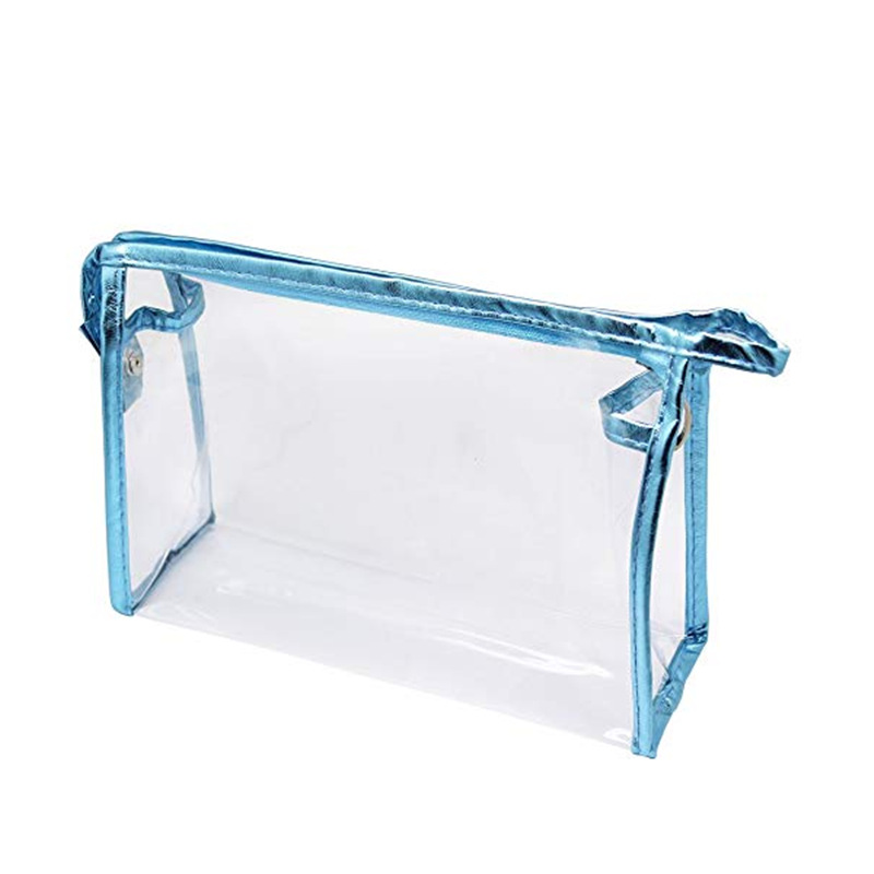 Transparent Pvc Cosmetic Bag, Travel Portable Large-Capacity Cosmetic Bag, New Edge-Wrapped Toiletry Bag, Miscellaneous Bag