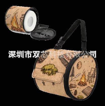 Waterproof Oxford Cloth Roll Paper Bag Adjustable Hanging Toilet Paper Bag Kitchen Paper Towel Storage Bag