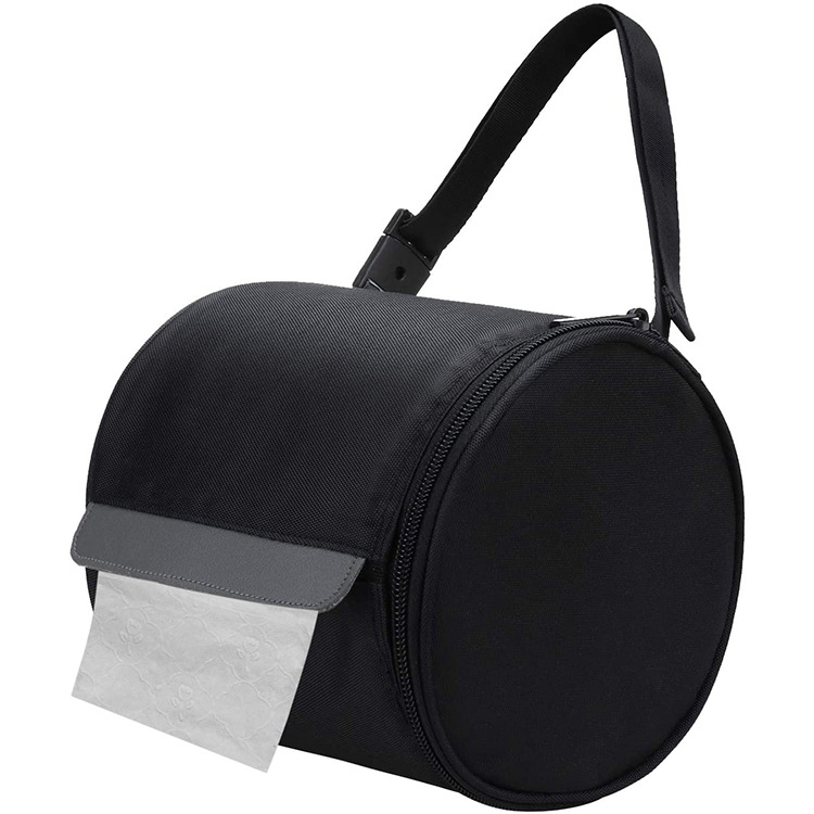 Waterproof Oxford Cloth Roll Paper Bag Adjustable Hanging Toilet Paper Bag Kitchen Paper Towel Storage Bag