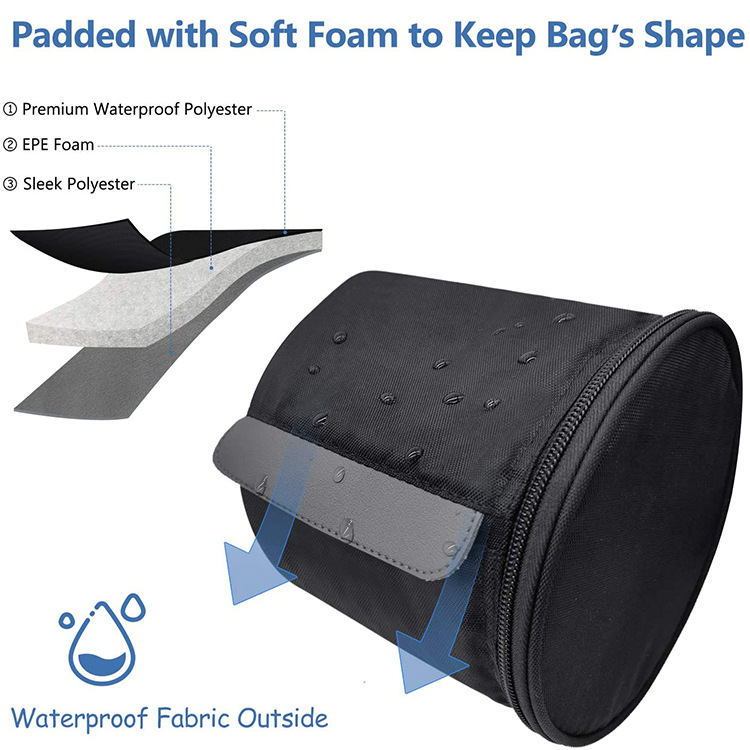 Waterproof Oxford Cloth Roll Paper Bag Adjustable Hanging Toilet Paper Bag Kitchen Paper Towel Storage Bag