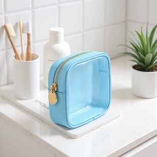 Cross-Border New Nylon Cosmetic Bag Women's Cosmetic Storage Bag Pvc Transparent Waterproof Travel Toiletry Bag Factory Wholesale