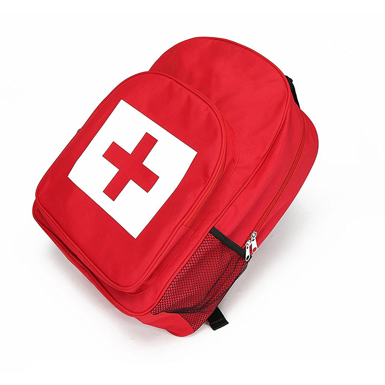 First Aid Backpack Oxford Cloth Waterproof Double Shoulder First Aid Backpack Large Capacity Storage First Aid Kit