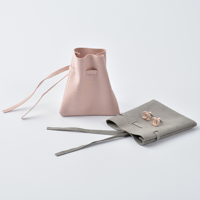 High-End Microfiber Single-Layer Jewelry Bag, Jewelry Pull-Out Storage Bag, Necklace Earrings Velvet Storage Bag