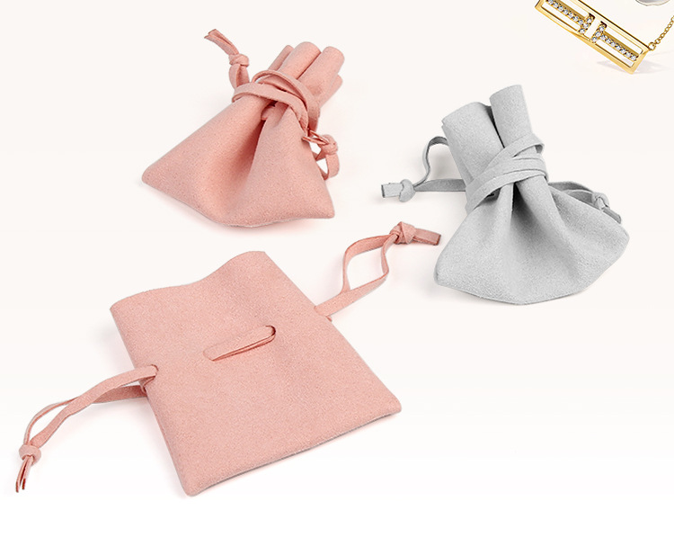 High-End Microfiber Single-Layer Jewelry Bag, Jewelry Pull-Out Storage Bag, Necklace Earrings Velvet Storage Bag