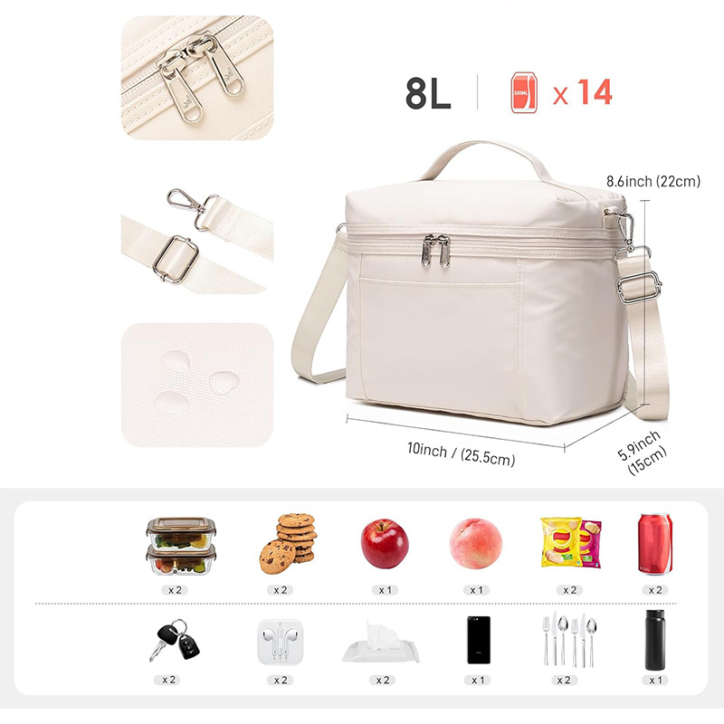 Cross-Border New Thickened Diagonal Lunch Box Bag Outdoor Picnic Insulation Bag Portable Portable Shoulder Fresh-Keeping Ice Bag Insulation
