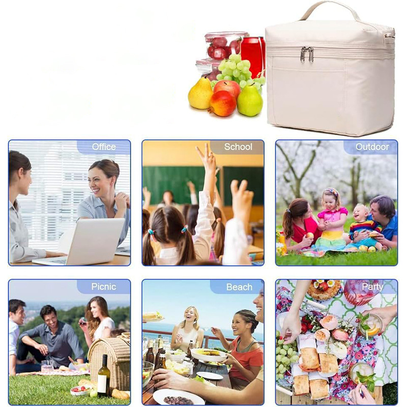 Cross-Border New Thickened Diagonal Lunch Box Bag Outdoor Picnic Insulation Bag Portable Portable Shoulder Fresh-Keeping Ice Bag Insulation