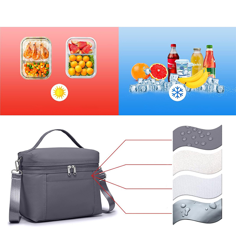 Cross-Border New Thickened Diagonal Lunch Box Bag Outdoor Picnic Insulation Bag Portable Portable Shoulder Fresh-Keeping Ice Bag Insulation