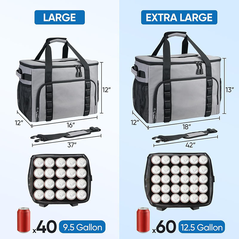 Amazon Peva Bag Outdoor Large-Capacity Food Preservation and Refrigeration Picnic Bag Portable Ice Bag Thermal Bag Refrigeration Bag