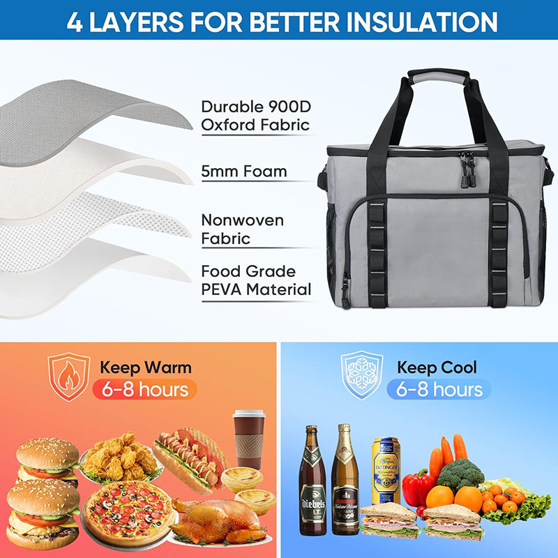 Amazon Peva Bag Outdoor Large-Capacity Food Preservation and Refrigeration Picnic Bag Portable Ice Bag Thermal Bag Refrigeration Bag
