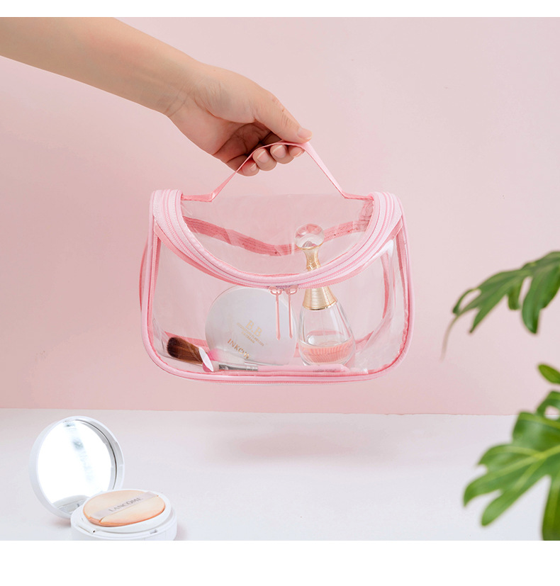 Spot Ins Style Cosmetic Bag Portable Korean Simple Large Capacity Transparent Waterproof Cosmetic Bag