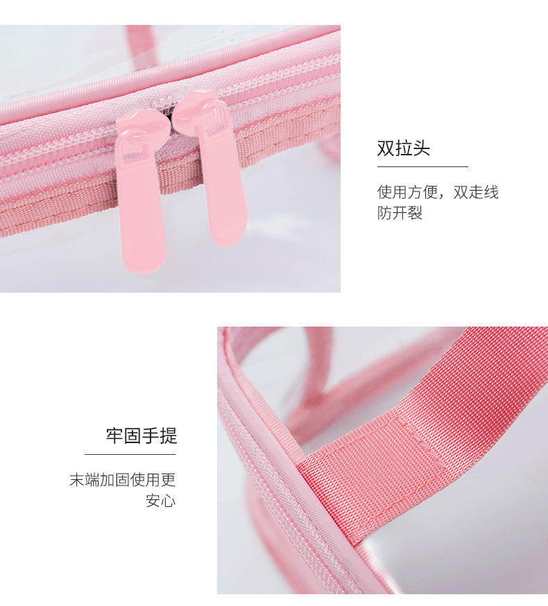 Spot Ins Style Cosmetic Bag Portable Korean Simple Large Capacity Transparent Waterproof Cosmetic Bag