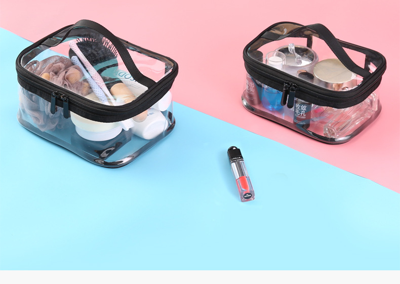 Spot Ins Style Cosmetic Bag Portable Korean Simple Large Capacity Transparent Waterproof Cosmetic Bag