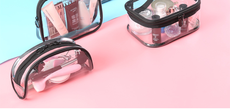 Spot Ins Style Cosmetic Bag Portable Korean Simple Large Capacity Transparent Waterproof Cosmetic Bag