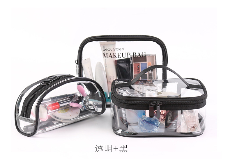 Spot Ins Style Cosmetic Bag Portable Korean Simple Large Capacity Transparent Waterproof Cosmetic Bag