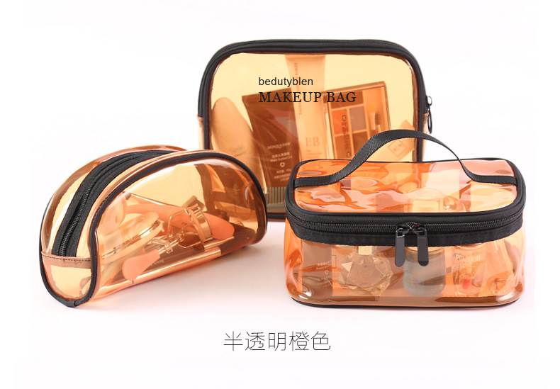 Spot Ins Style Cosmetic Bag Portable Korean Simple Large Capacity Transparent Waterproof Cosmetic Bag