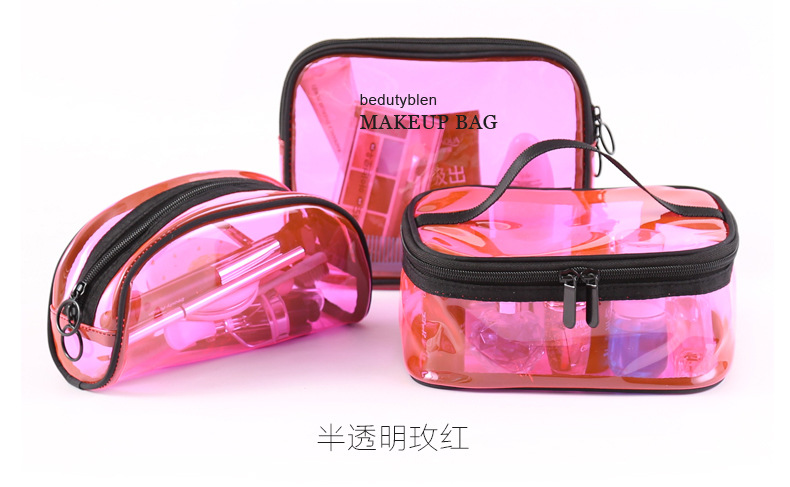 Spot Ins Style Cosmetic Bag Portable Korean Simple Large Capacity Transparent Waterproof Cosmetic Bag