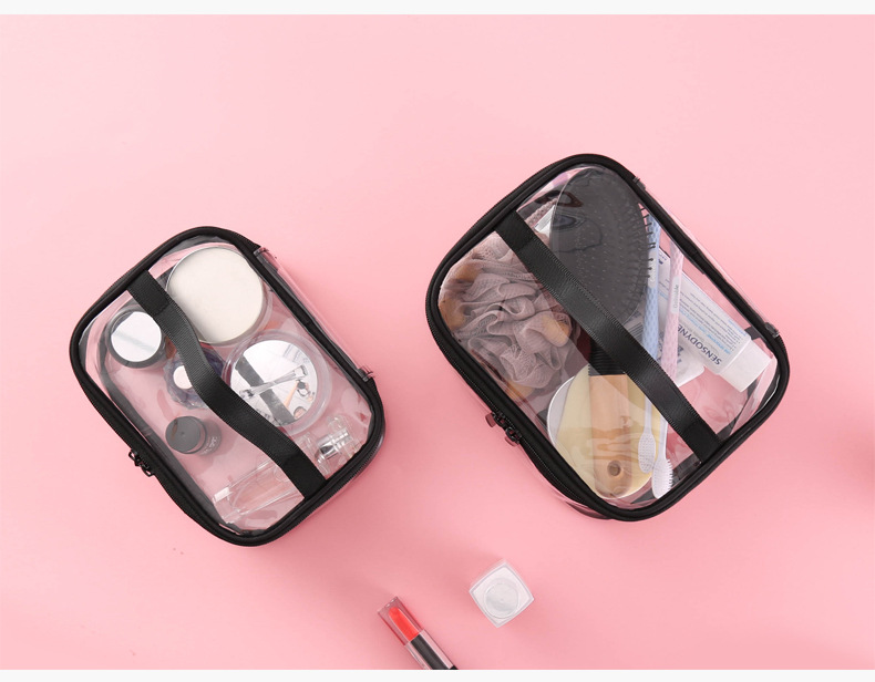 Spot Ins Style Cosmetic Bag Portable Korean Simple Large Capacity Transparent Waterproof Cosmetic Bag