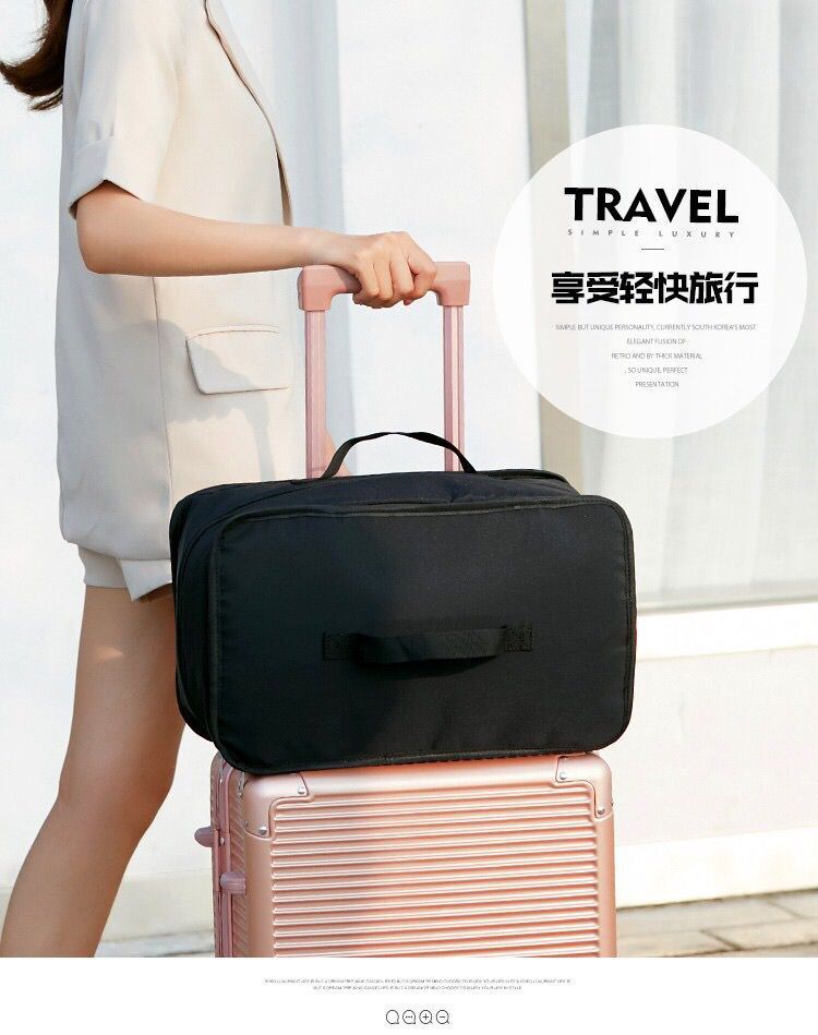 Multifunctional Portable Folding Wardrobe Bag, Three-Layer Multi-Layer Travel Storage Bag, Large-Capacity Travel Suitcase Clothing Storage Bag