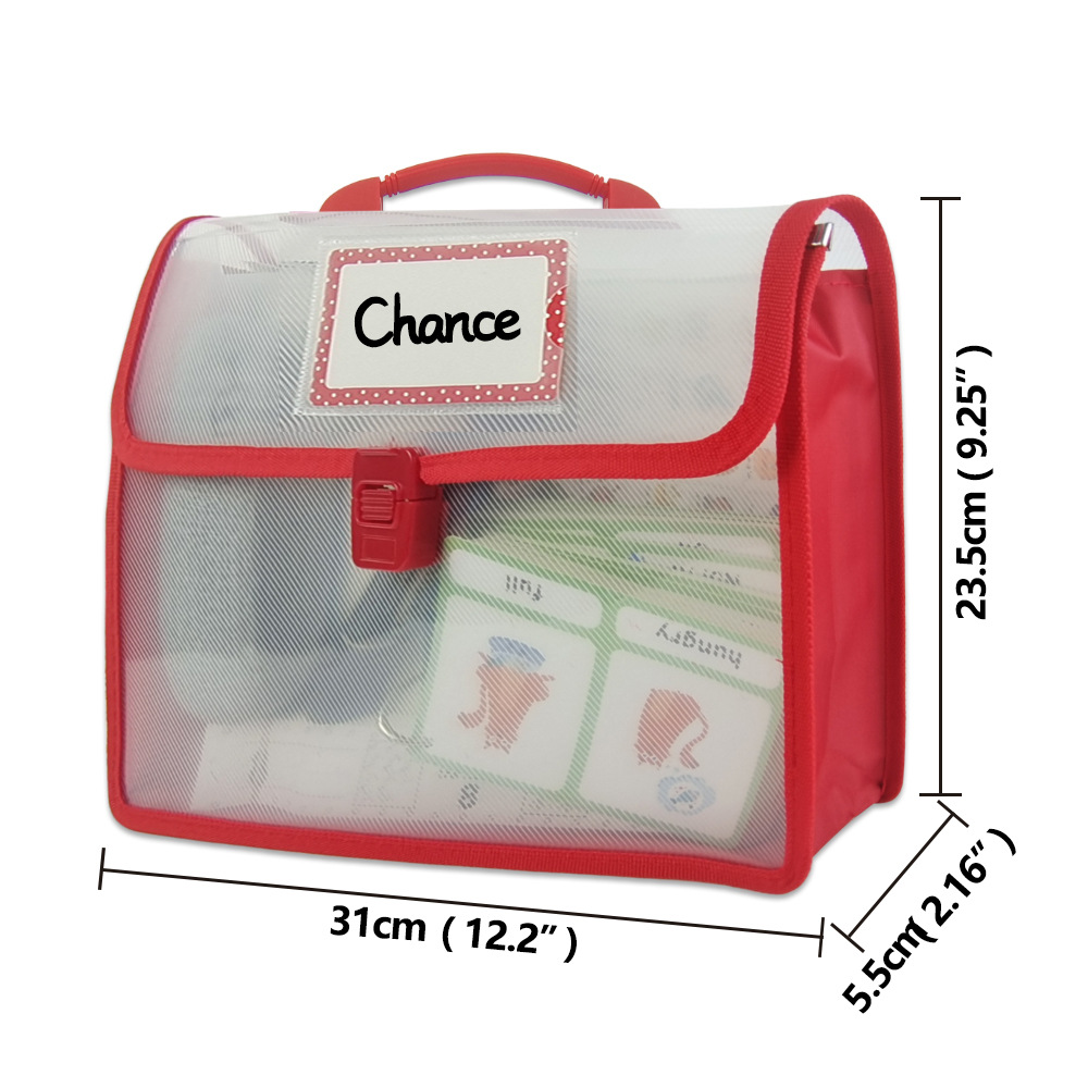 Factory Direct Sales Kidsren's Satchel Book Bag Kidsren's Toy Bag Tutoring Book Bag Transparent File Bag Office Information Bag