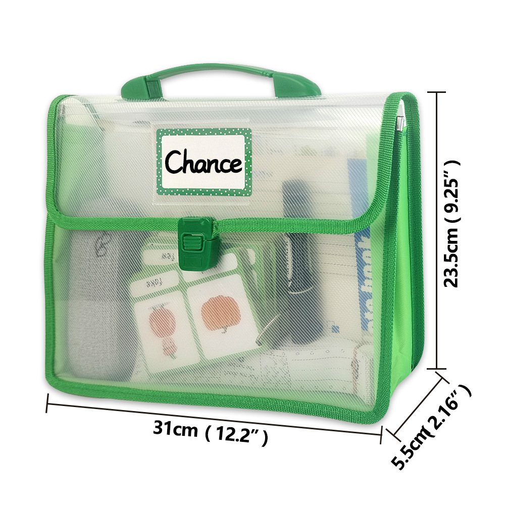Factory Direct Sales Kidsren's Satchel Book Bag Kidsren's Toy Bag Tutoring Book Bag Transparent File Bag Office Information Bag