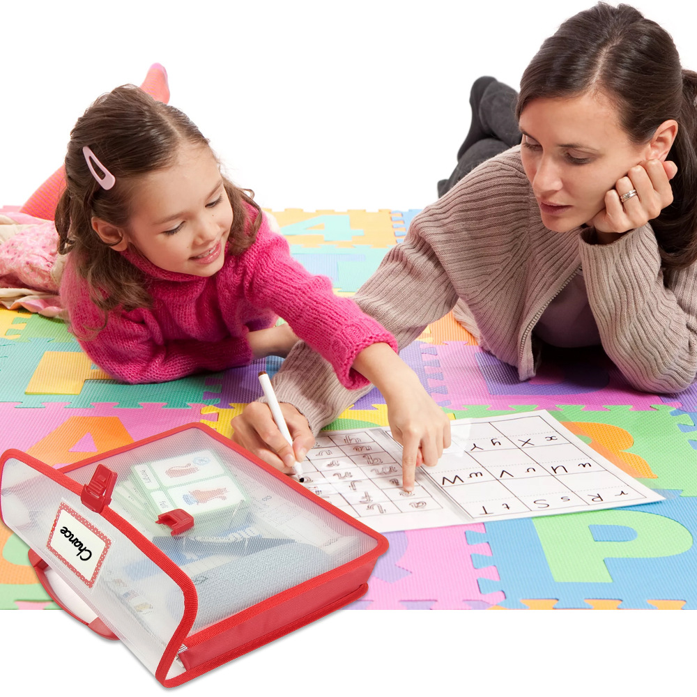 Factory Direct Sales Kidsren's Satchel Book Bag Kidsren's Toy Bag Tutoring Book Bag Transparent File Bag Office Information Bag
