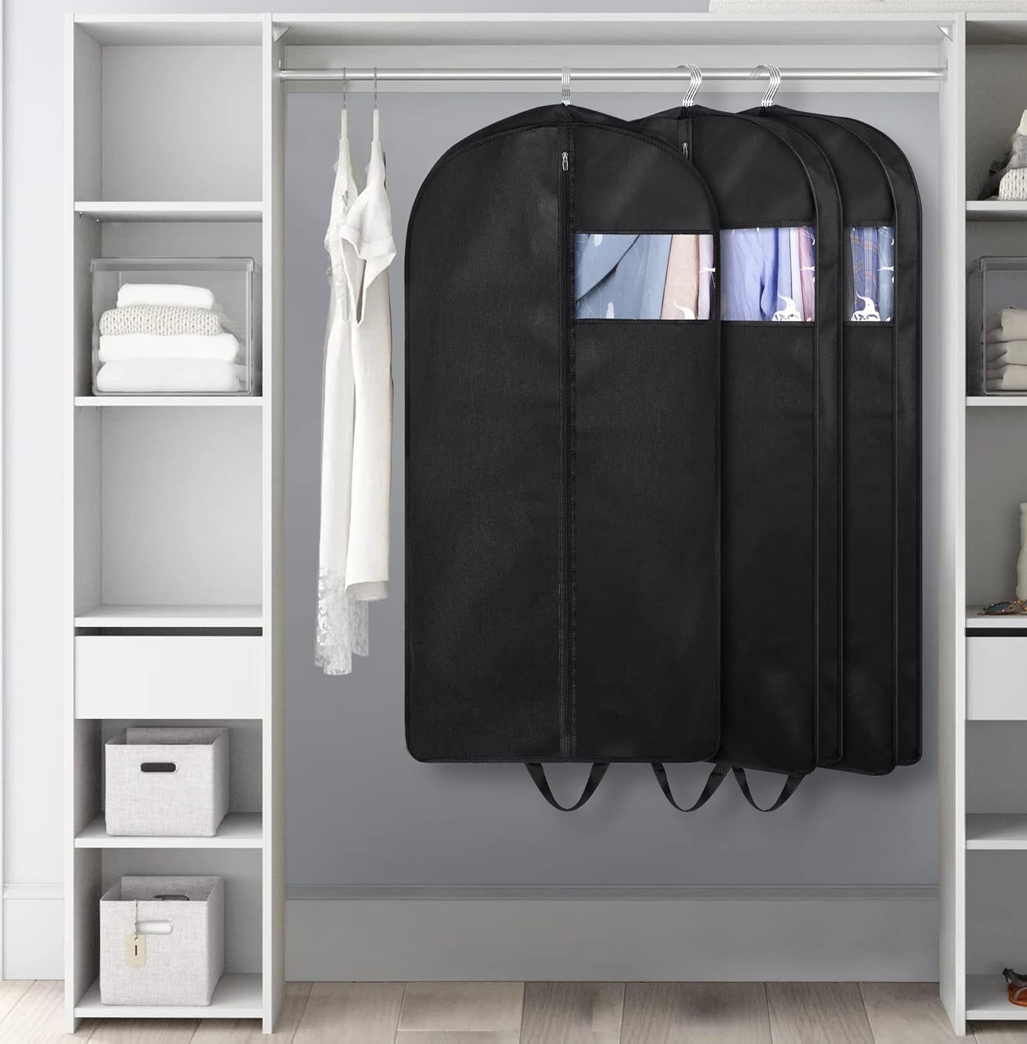 Travel Dust-Proof and Insect-Proof Clothing Cover, down Jacket, Suit, Business Trip Storage Dust-Proof Cover Bag, Hanging Type Long Garment Storage