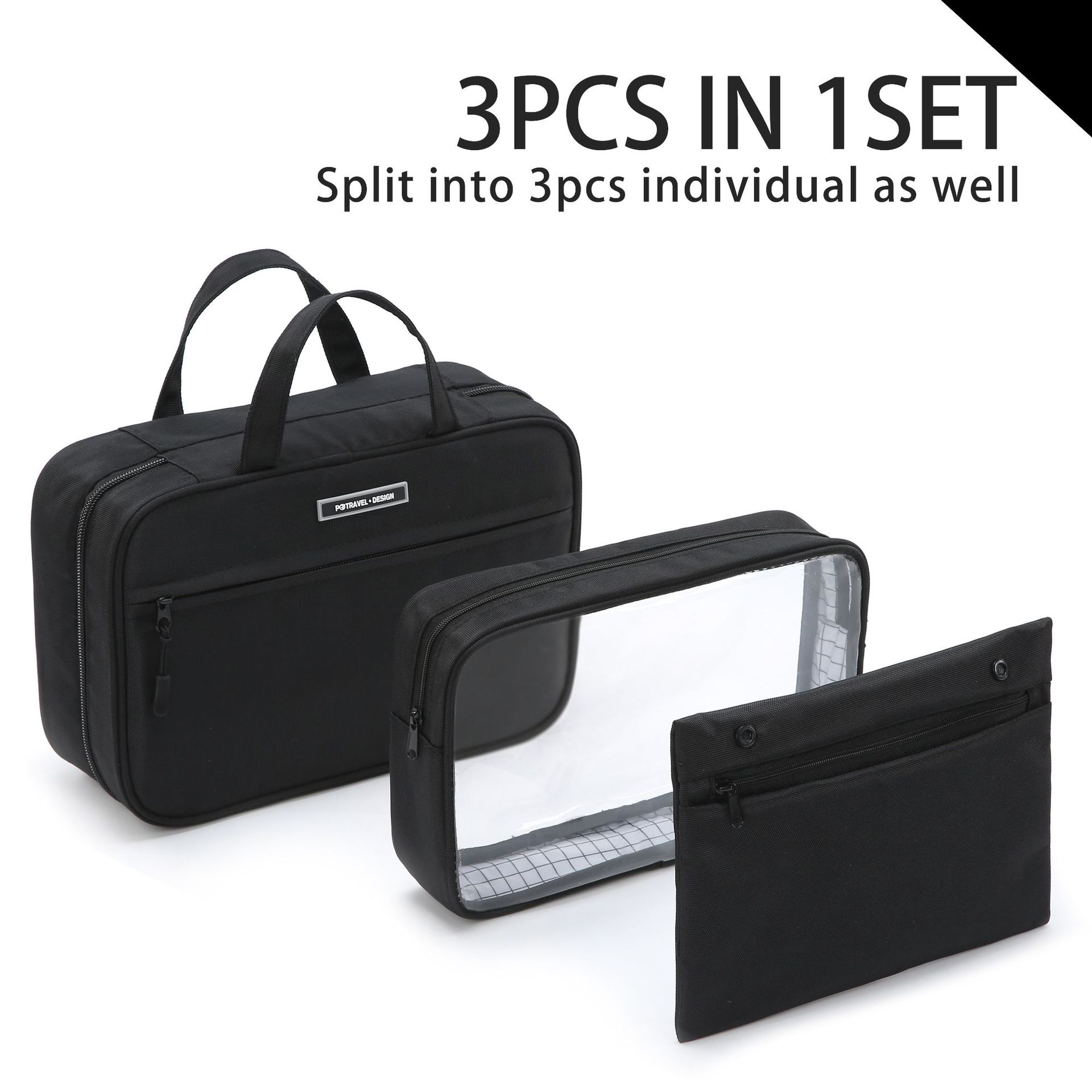 Amazon's Best-Selling Large-Capacity Dry and Wet Separation Waterproof Storage Cosmetic Bag Two-In-One Cosmetic Toiletry Bag in Stock