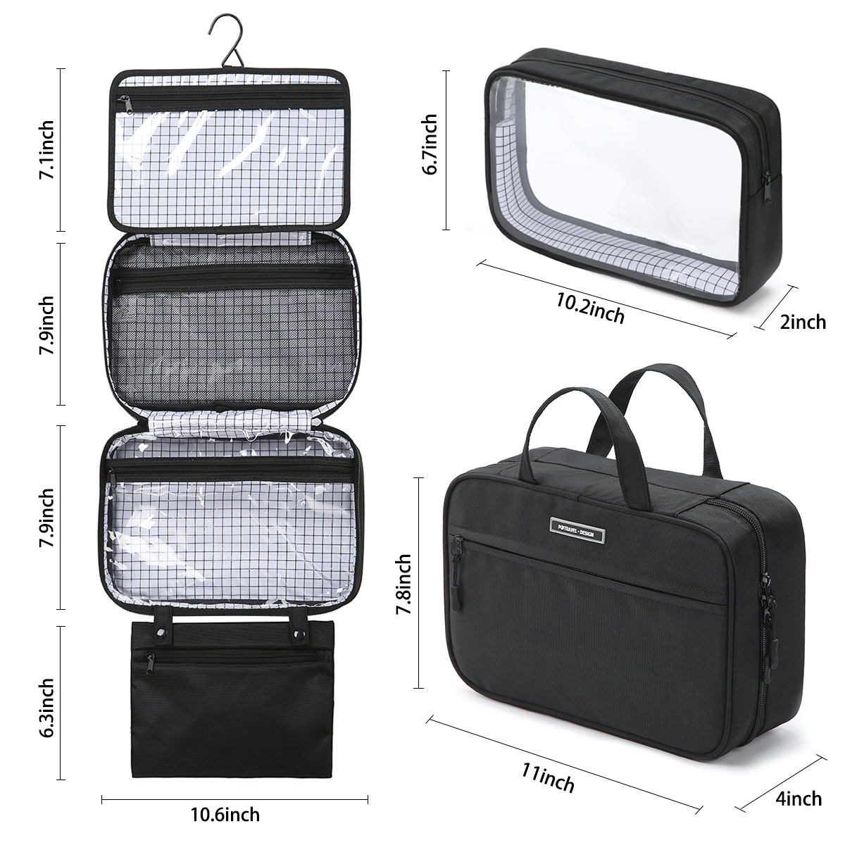 Amazon's Best-Selling Large-Capacity Dry and Wet Separation Waterproof Storage Cosmetic Bag Two-In-One Cosmetic Toiletry Bag in Stock