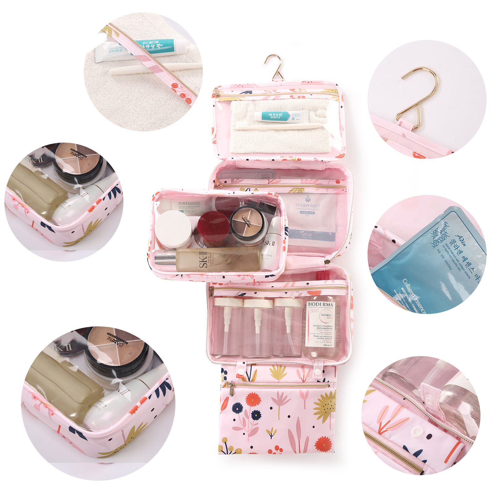 Amazon's Best-Selling Large-Capacity Dry and Wet Separation Waterproof Storage Cosmetic Bag Two-In-One Cosmetic Toiletry Bag in Stock