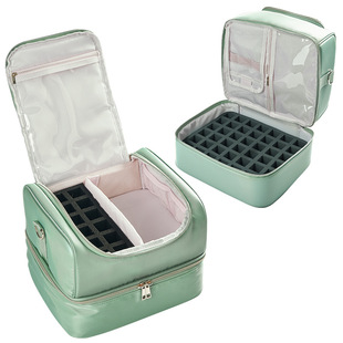 Amazon's New Nail Polish Portable Cosmetic Bag Double-Layer Nail Polish Storage Bag Can Hold 60 Nail Polish Bags