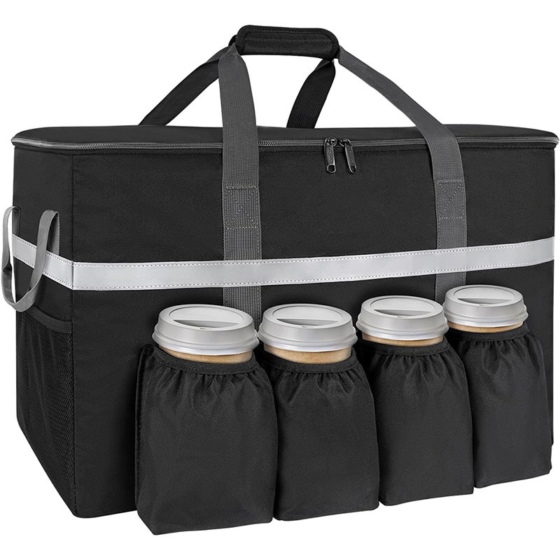Factory Direct Supply Pizza Milk Tea Takeaway Insulated Food Delivery Bag Outdoor Large Capacity Picnic Bag Portable Insulated Ice Bag