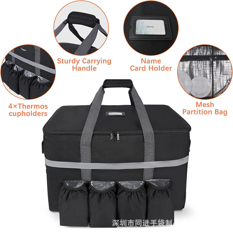 Factory Direct Supply Pizza Milk Tea Takeaway Insulated Food Delivery Bag Outdoor Large Capacity Picnic Bag Portable Insulated Ice Bag