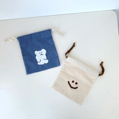 Korean Ins Simple Orange Coin Purse Cute Girly Heart Student Canvas Hand Cosmetic Bag Portable Storage Bag