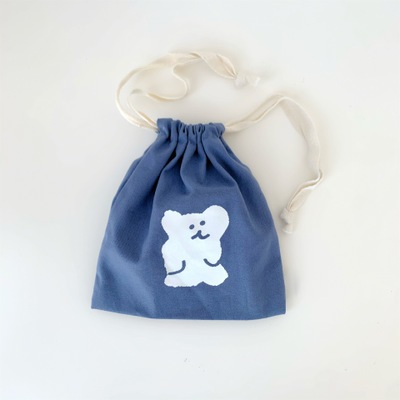 Korean Ins Simple Orange Coin Purse Cute Girly Heart Student Canvas Hand Cosmetic Bag Portable Storage Bag