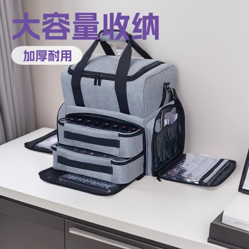 Cross-Border Large-Capacity Storage Thickened Makeup and Toiletry Bag, Portable Manicure Tool Handbag, Crossbody Shoulder Bag