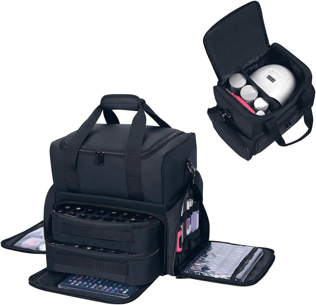 Cross-Border Large-Capacity Storage Thickened Makeup and Toiletry Bag, Portable Manicure Tool Handbag, Crossbody Shoulder Bag